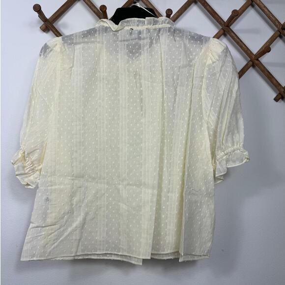 New 1.STATE Tie V-Neck Top in Toasted Ivory (Plus) Size XXL - Picture 3 of 9